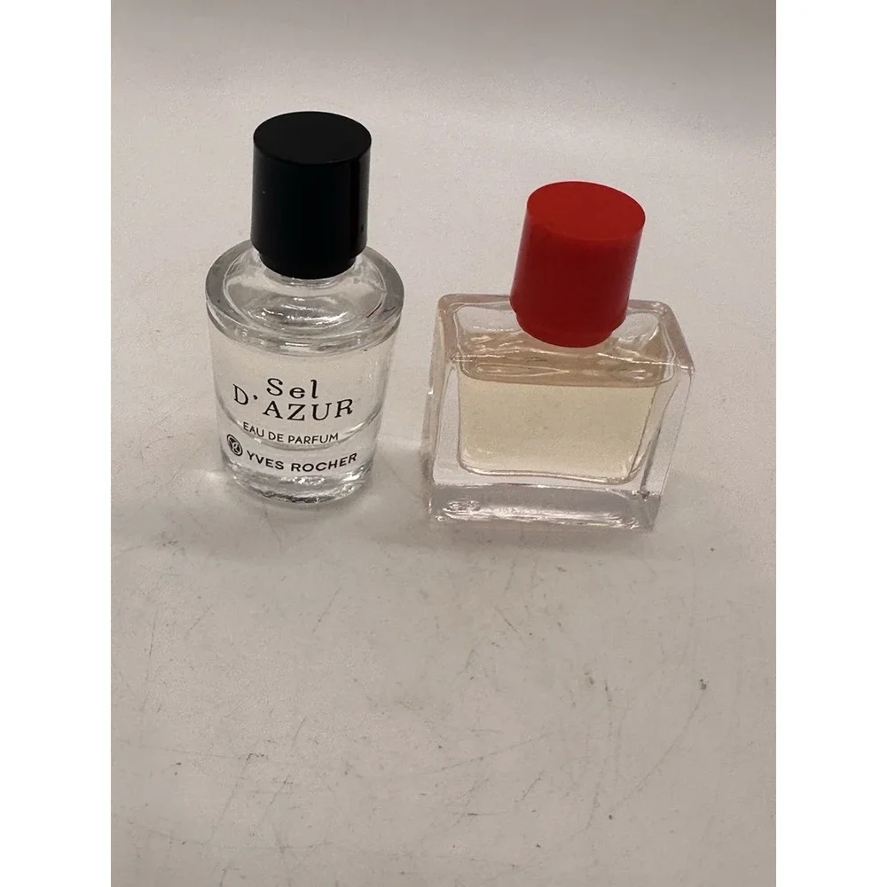2pc Mini Yves Rocher Perfume Set Sel d'Azur & Mon Rouge Travel Size Splash
